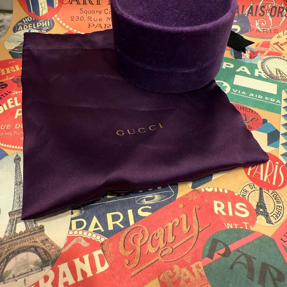 Gucci Silver Band in Purple Velvet Box - Picture 5 of 6